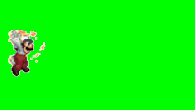 Final smash mario version pixels 1 green screen