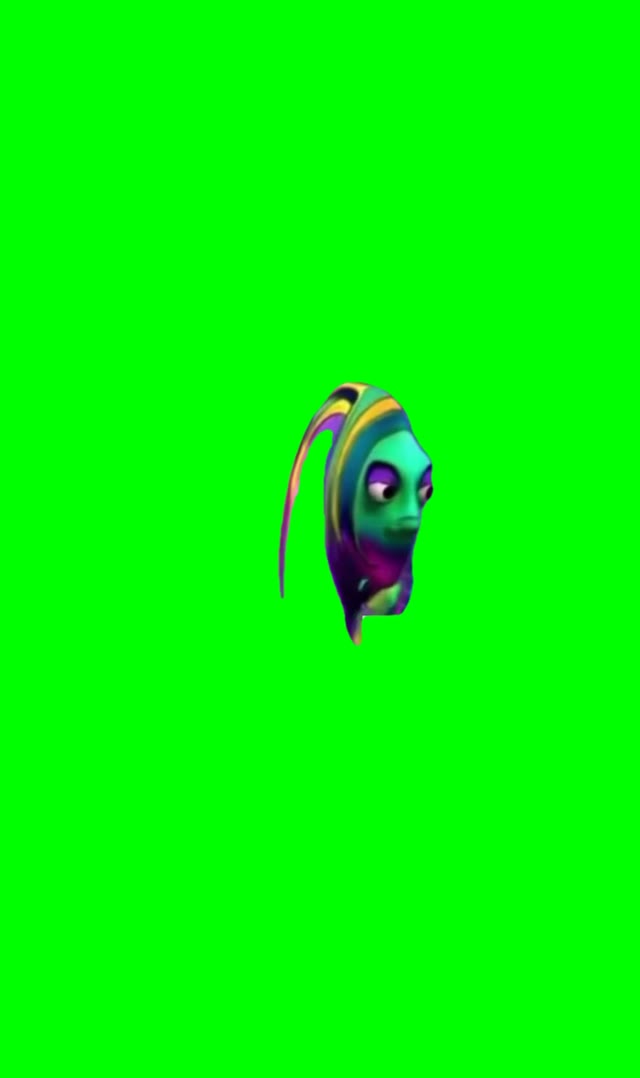 Fish mocking green screen