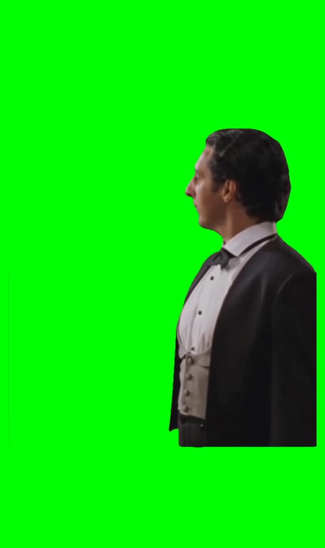 Flipping the bird green screen
