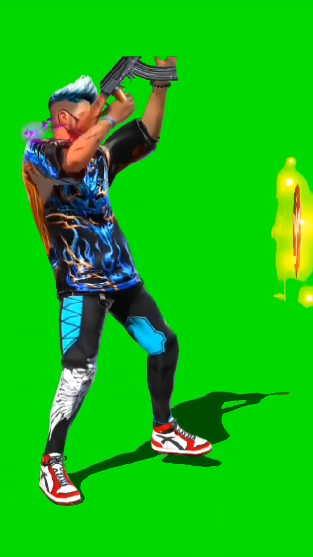 Free fire AK 47 green screen