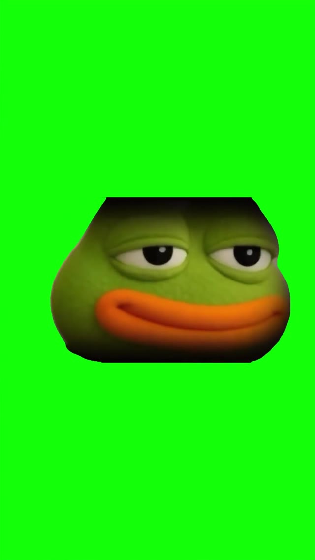 Frog feeling good green screen