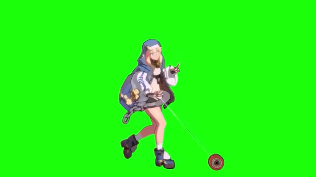 GGST Bridget Walk green screen