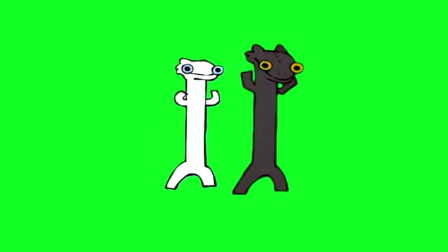 GNight Fury and Light Fury from Httyd Dancing green screen