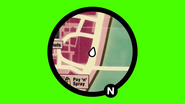 GTA Grand Theft Auto Map Circle green screen