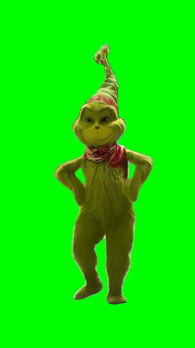 Grinch dancing green screen