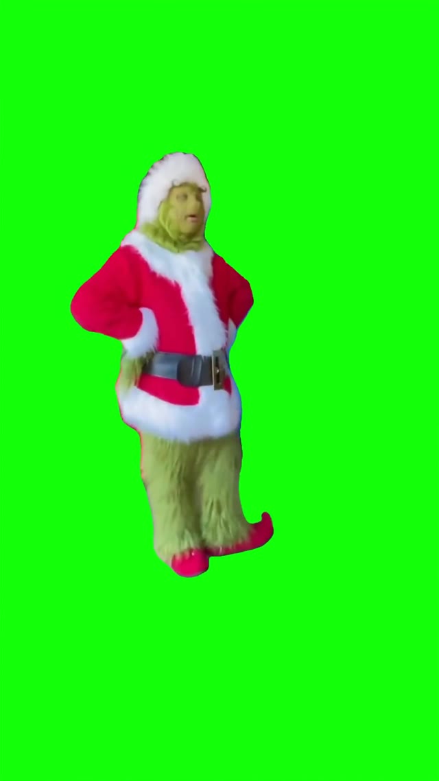 Grinch latino dance green screen