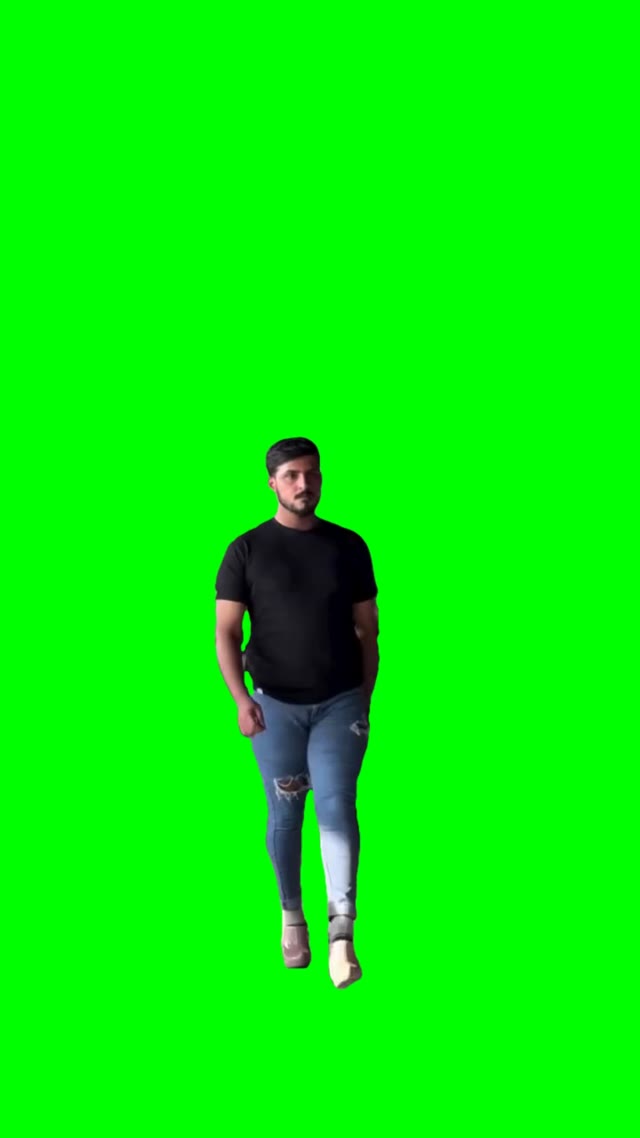 Grooming time green screen