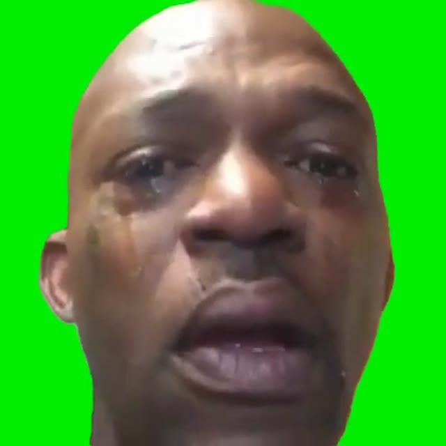 Guy Crying green screen