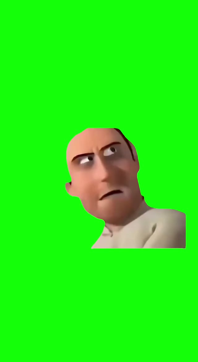 Guy Giving A Sideeye green screen