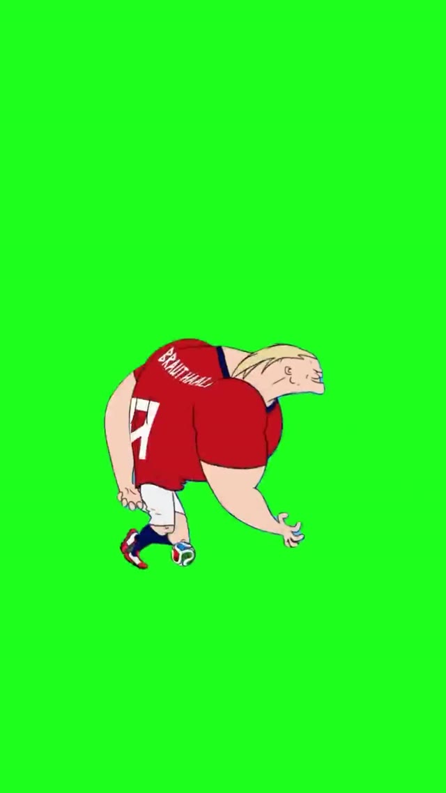 Haaland Running green screen