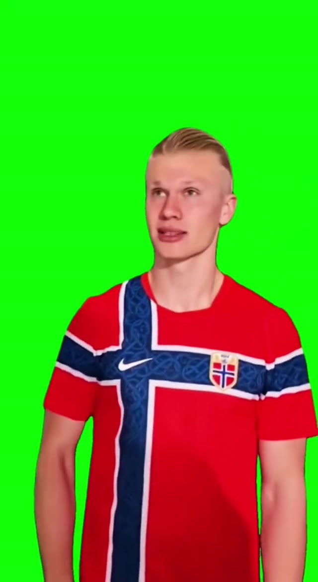 Haaland Swiping Cards green screen