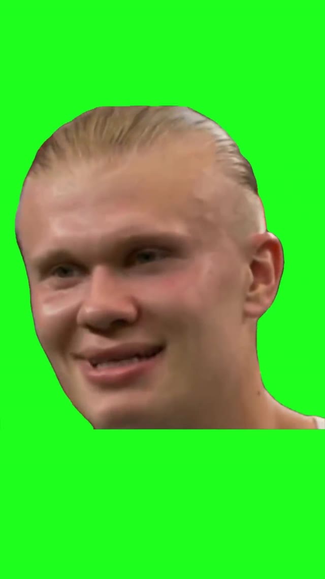 Haaland Surprised green screen