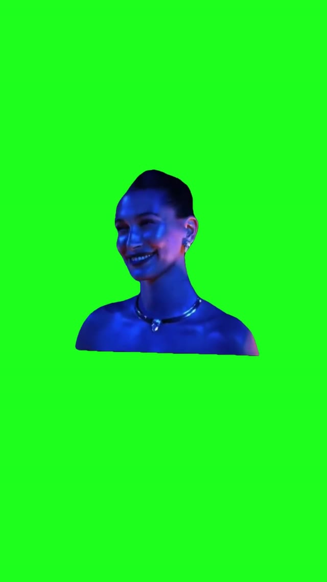Hailey Bieber clock it green screen