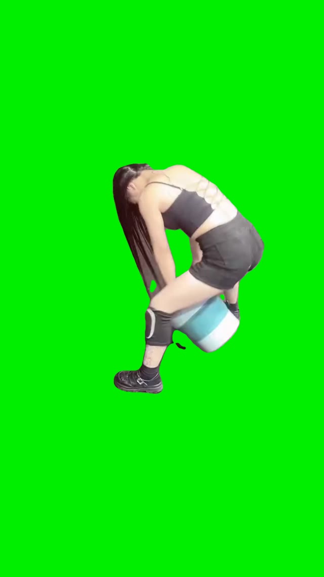 Hair whip green screen