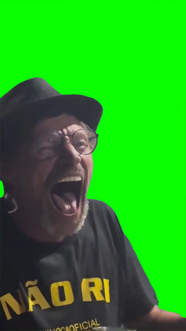 Hysterical laugh green screen