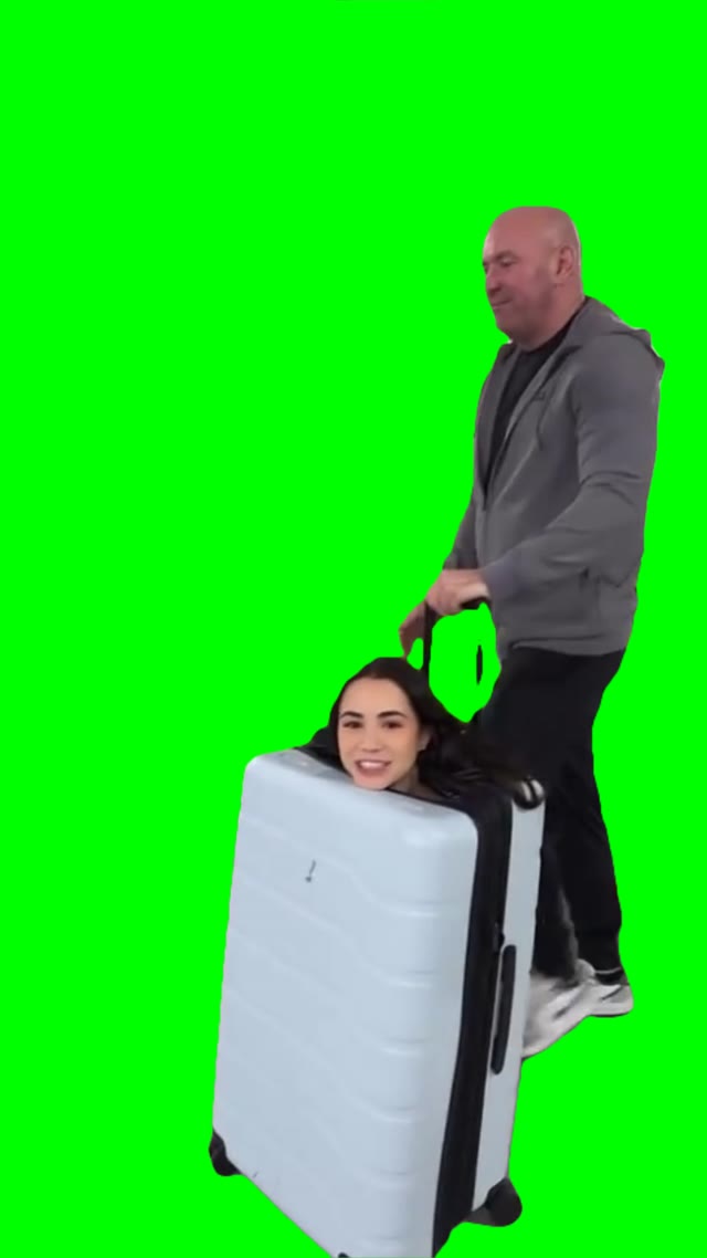 I like my suitcase Jellybean Dana White green screen