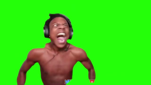 IShowSpeed Head Jumps green screen