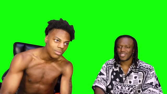 IShowSpeed Laughing at KSIs Big Forehead green screen