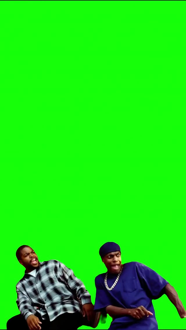 Ice Cube and Chris Tucker DAMNNNNN green screen