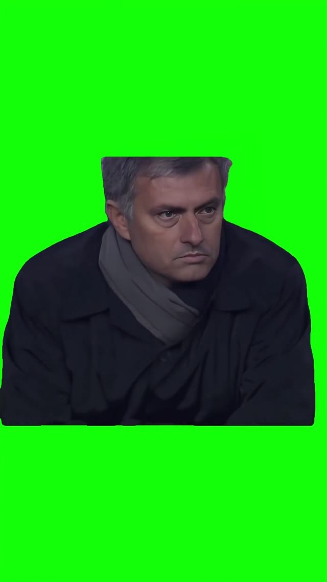 Intense look green screen