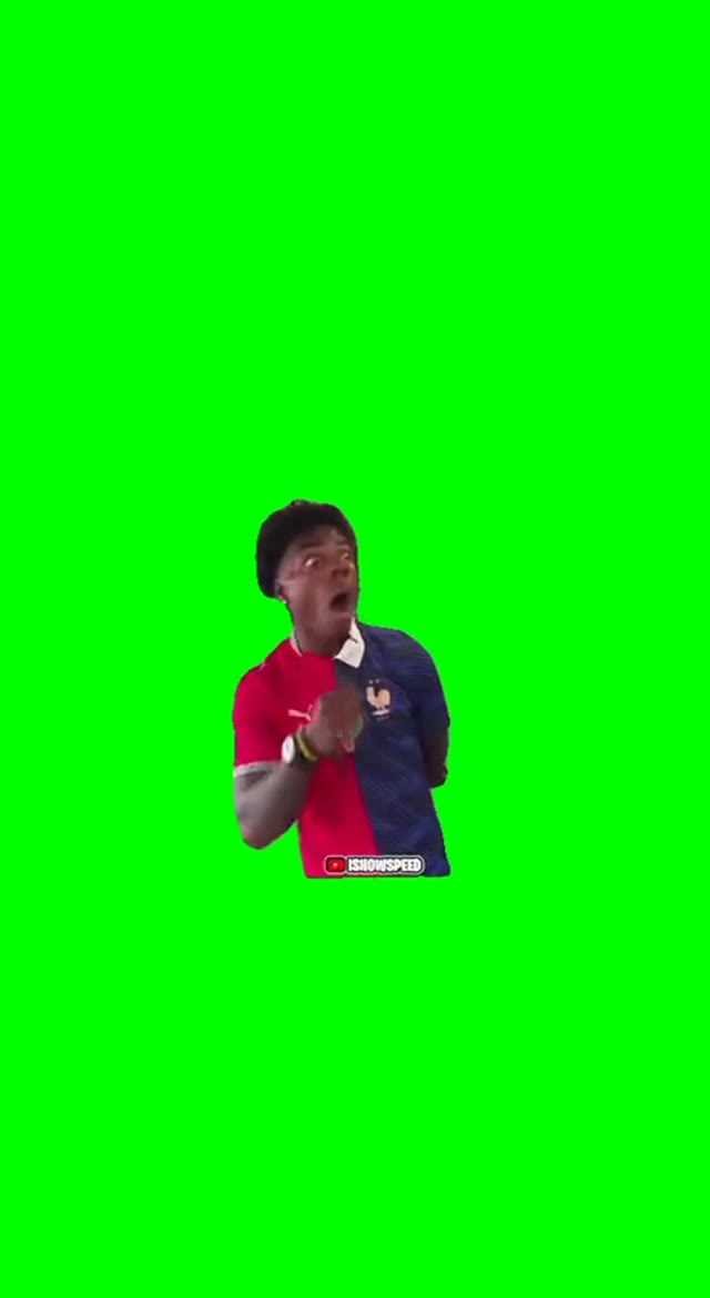 Ishowspeed Shocked green screen