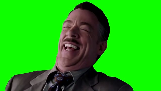 J Jonah Jameson Laughing green screen