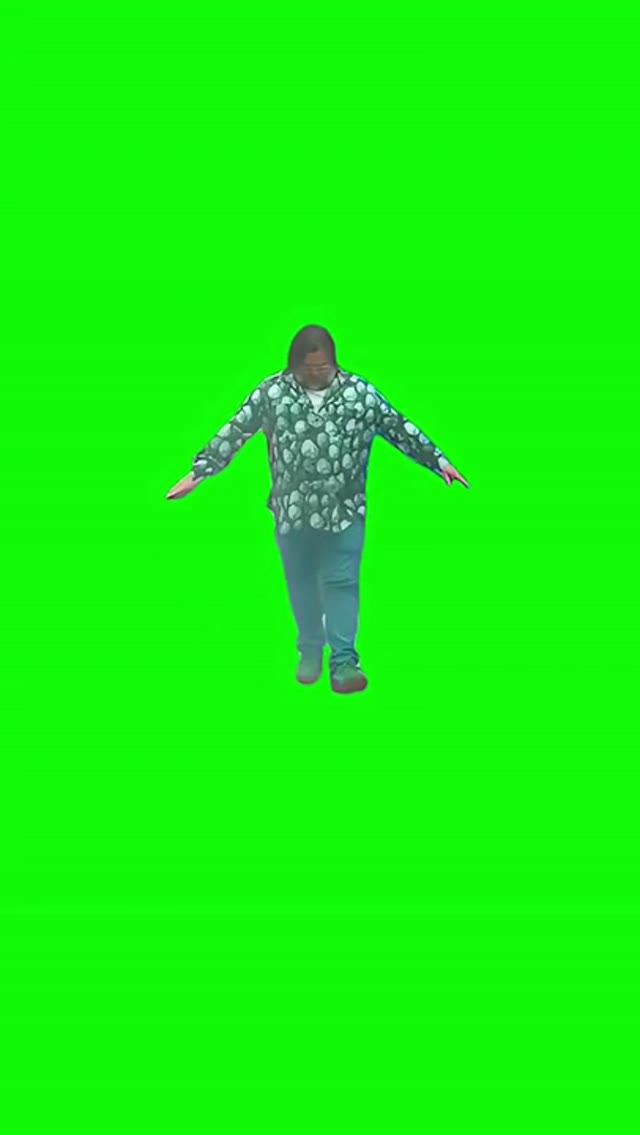 Jack black Dancing Crazy Frog  green screen