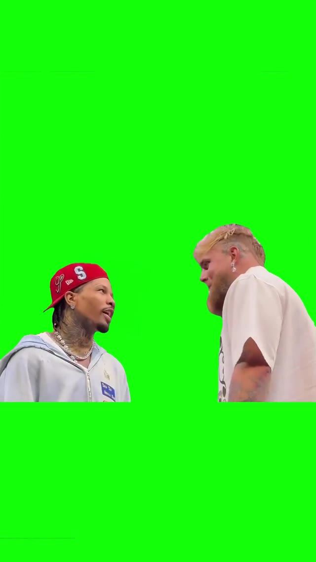 Jake paul kisses tank Davis AI green screen
