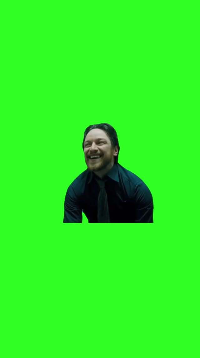 James McAvoy Laughing green screen