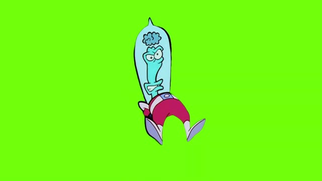 Johnny Bravo Space candy and money green screen