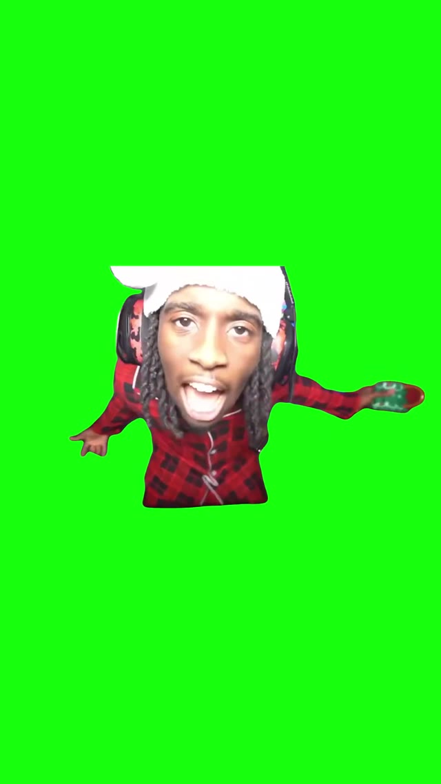 Kai Cenat Sining Feliz Navidad _ green screen