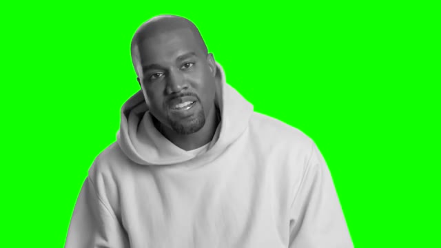 Kanye West Shut Up I Will Laser You green screen