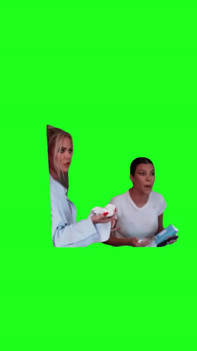 Kardashians arguing green screen
