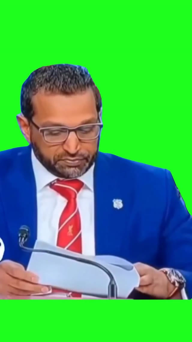 Kash reading paper green screen