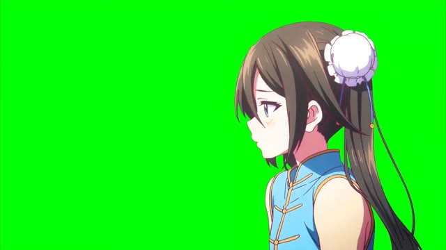 Kawaii Anime Girls and boys green screen