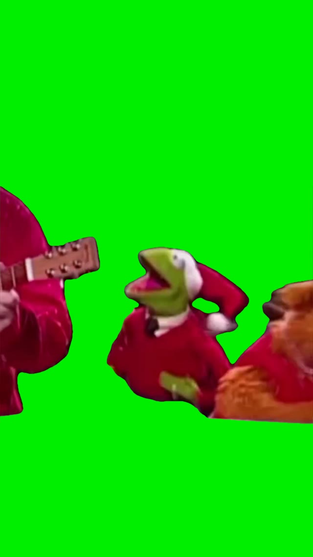 Kermit dancing green screen