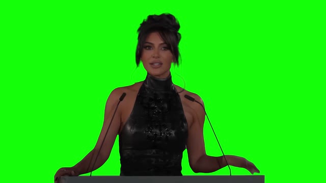 Kim Kardashian Fearless Heroic Authentic Iconic green screen