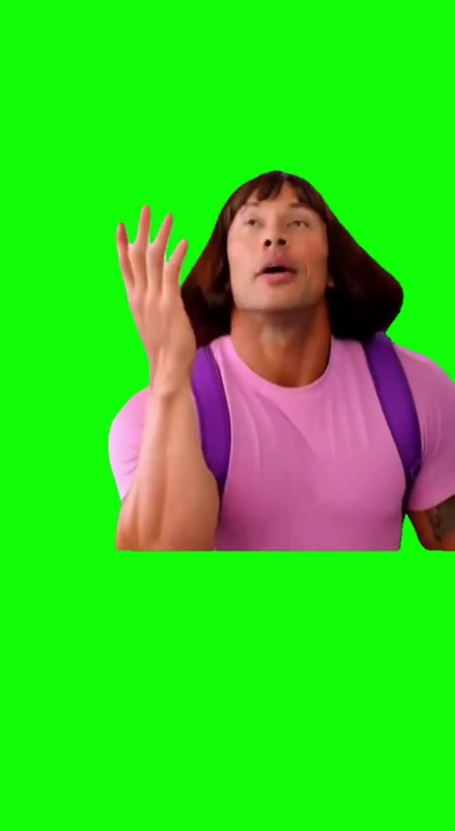 King Nasir X Dora The Rock Johnson green screen