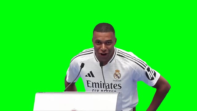 Kylian Mbappe 123 Hala Madrid Green Scren green screen