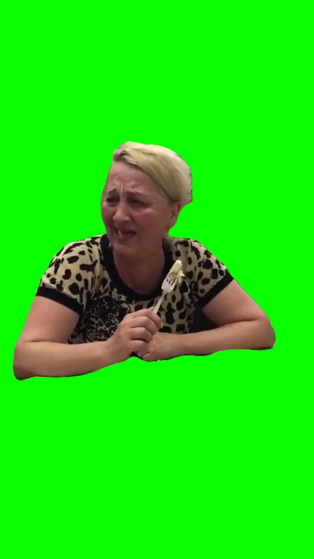Lady laughing green screen