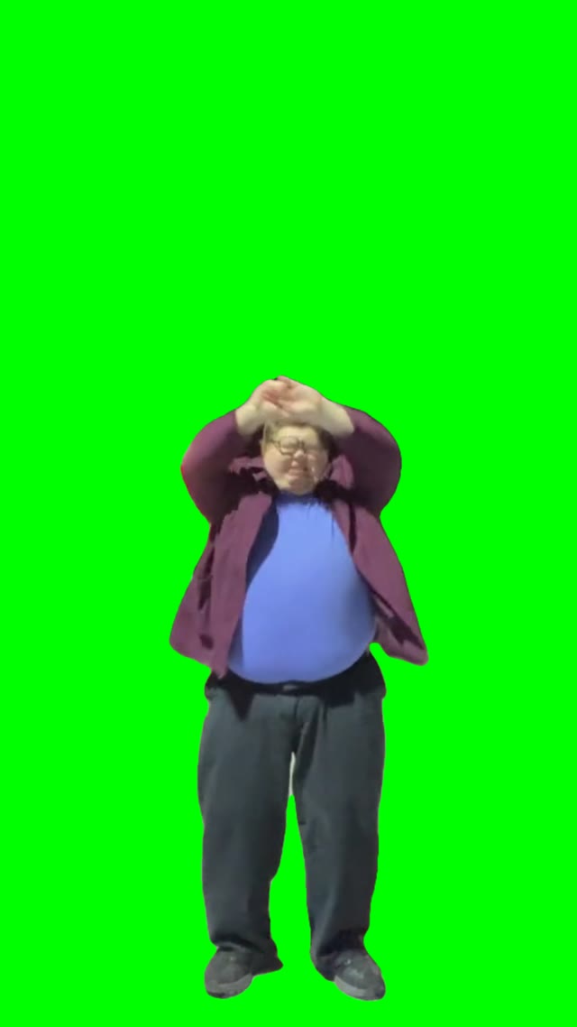 Landen dancing green screen