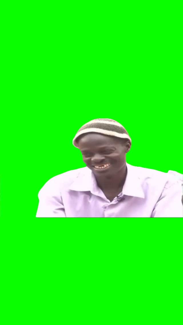 Laughing man green screen
