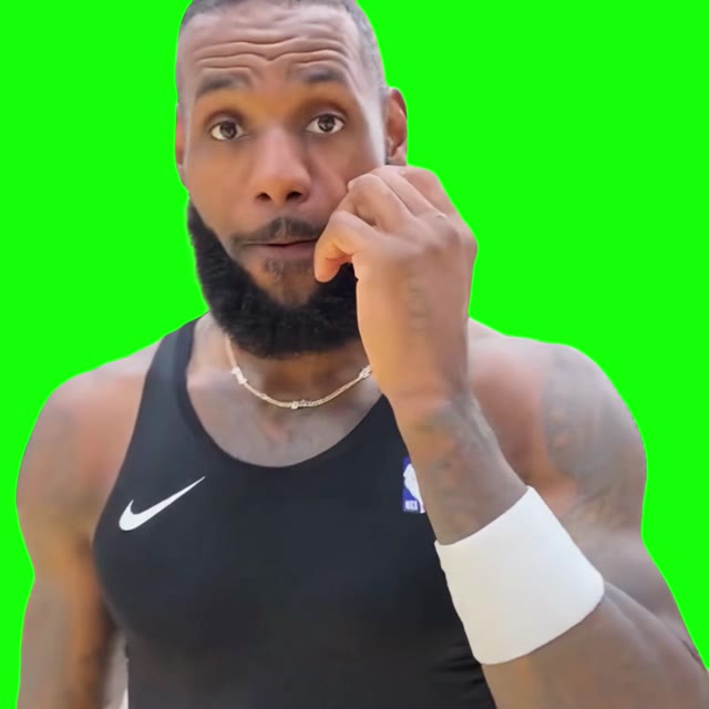 Lebron James Loud Scream green screen