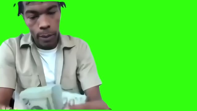 Lil baby counting money green screen