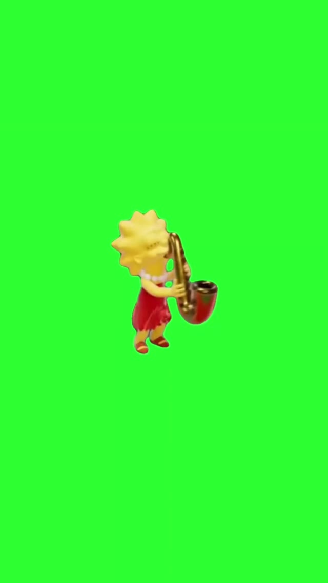 Lisa Simpson Saxophone green screen