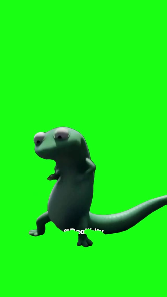 Lizard Dancing green screen