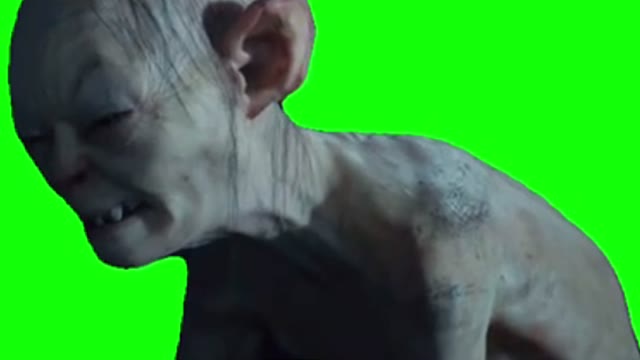 Lord of the rings gollum meke green screen
