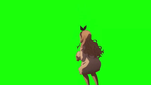 Lycoris Recoil pyon pyon kurumi green screen