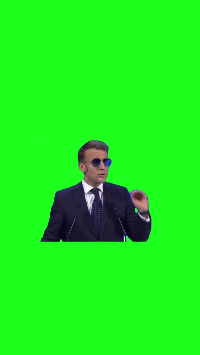 Macron sometimes its too slow green screen