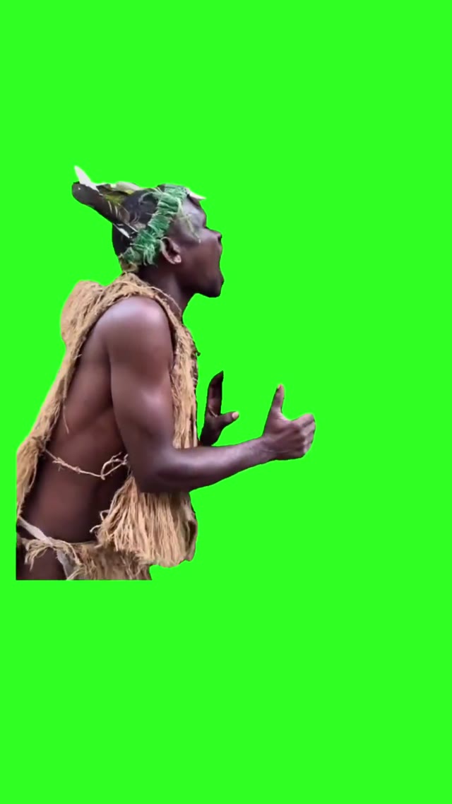 Man Scratching His Teeth green screen